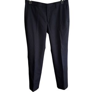 Versace Men’s Dark Navy Tailored Dress Pants | Slim Fit Wool Trousers | IT 50